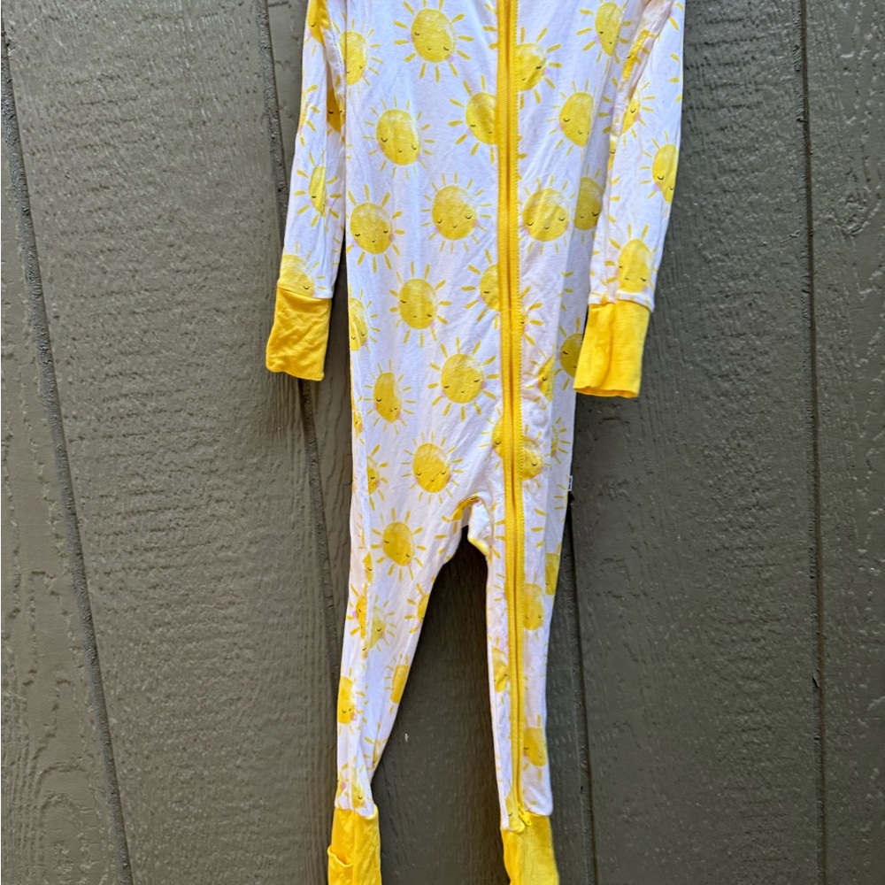 Little Sleepies Sunshine Bamboo Sleeper Pajamas Pjs size 3T Romper
